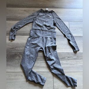 Gymshark Gray Leggings and Top Set